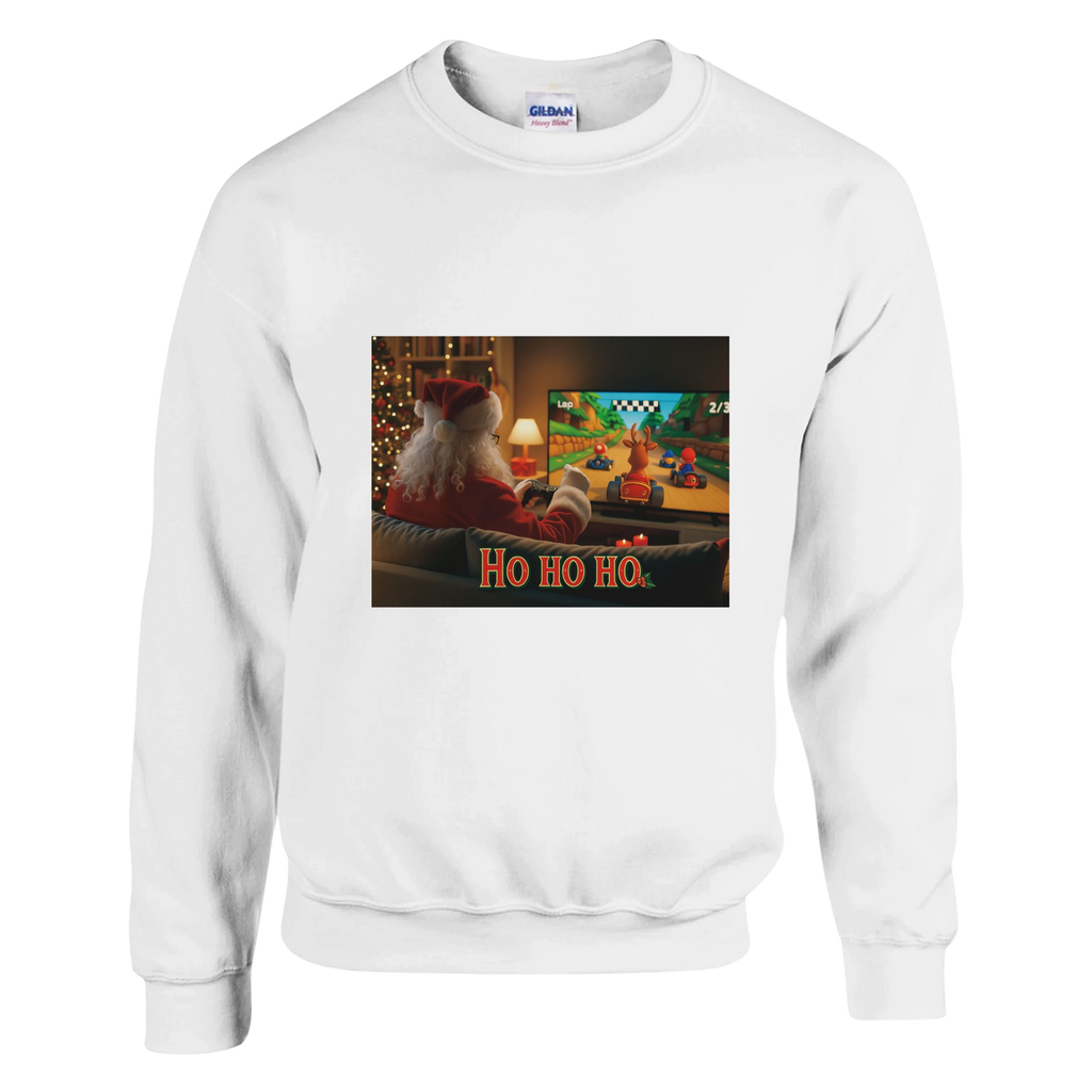 Santa Playing Mario Kart! Sweatshirt