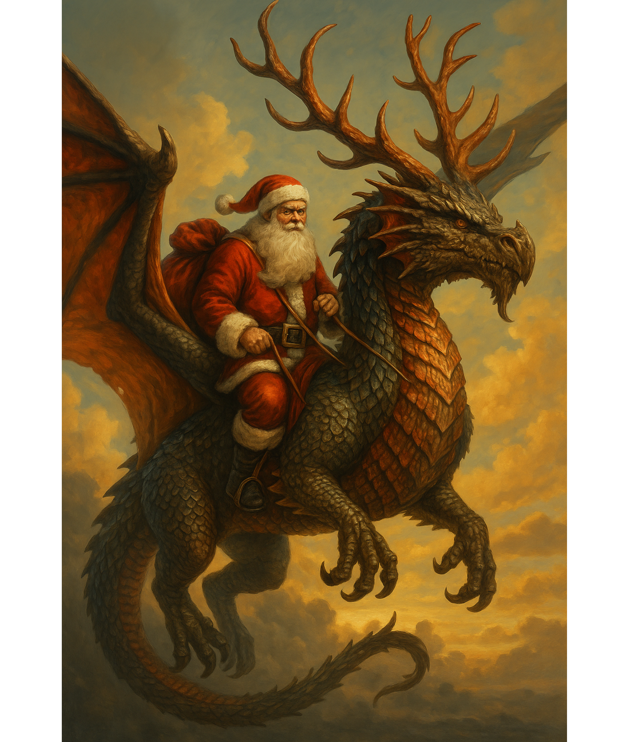 Epic Santa Adventure on Dragon Unisex Sweatshirt