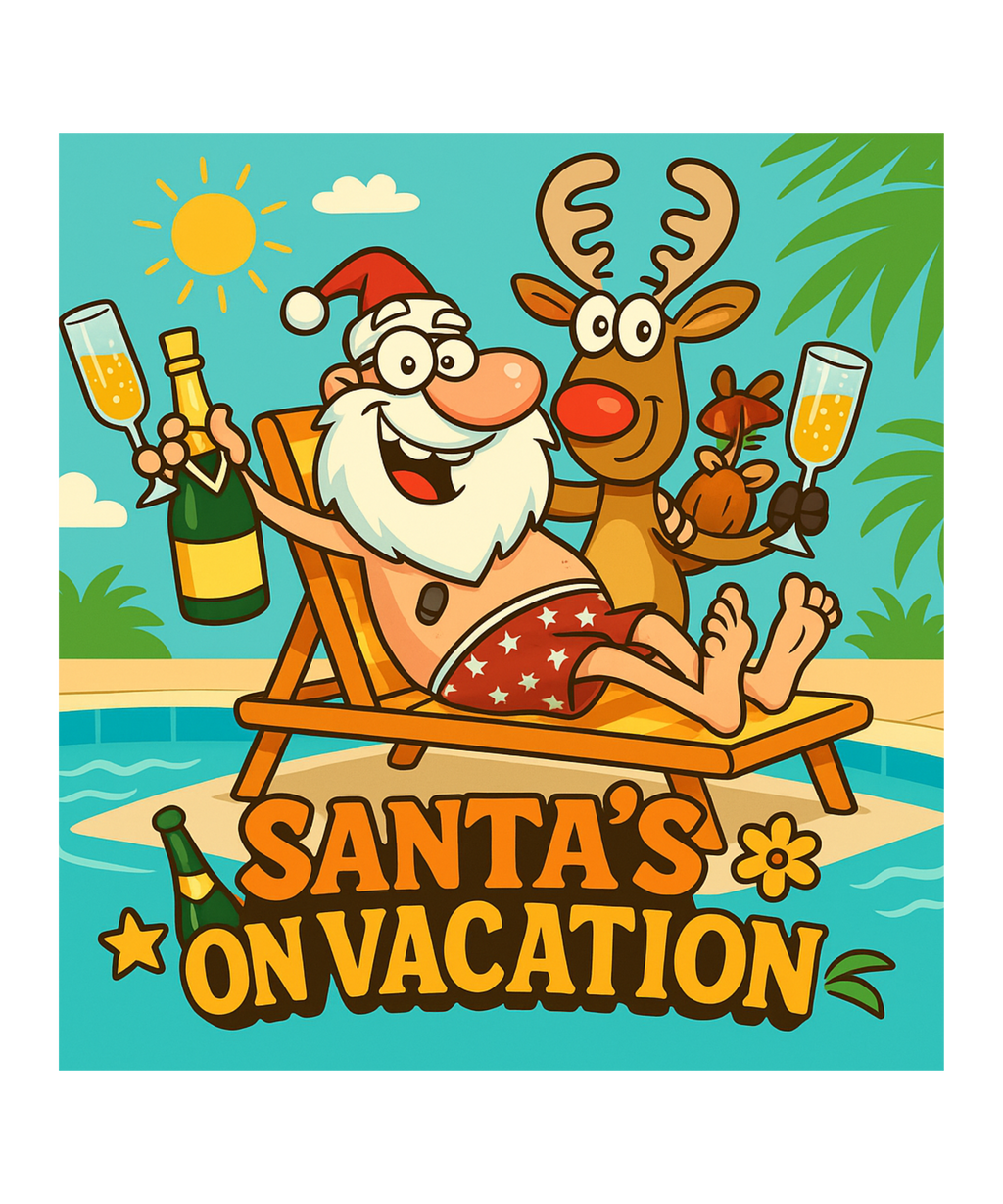 Santa's On Vacation T-Shirt