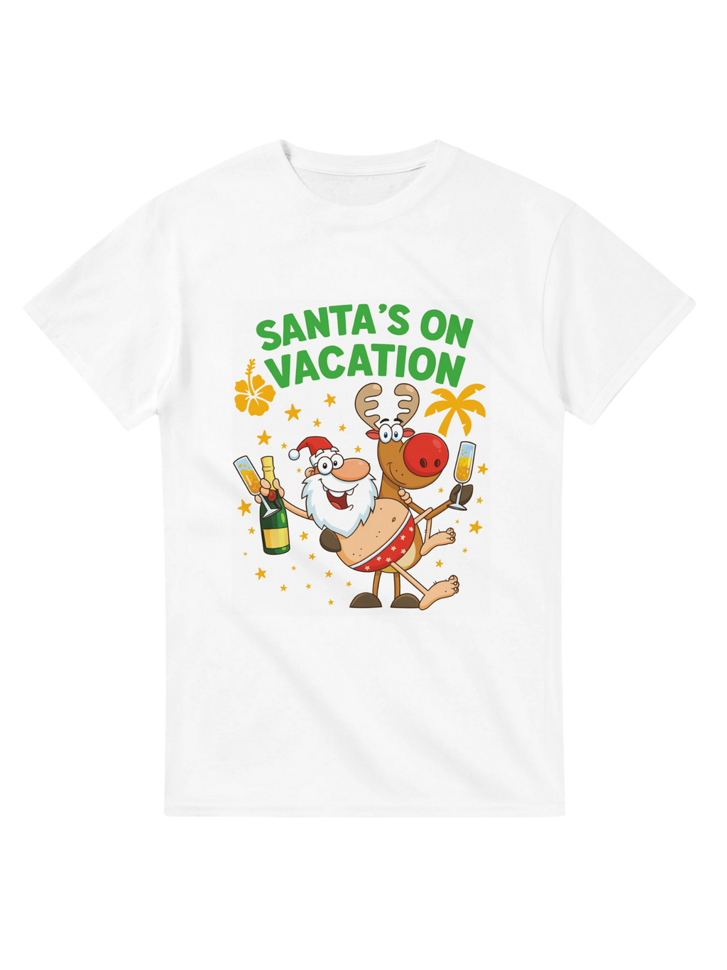 Santa's On Vacation Tropical T-Shirt