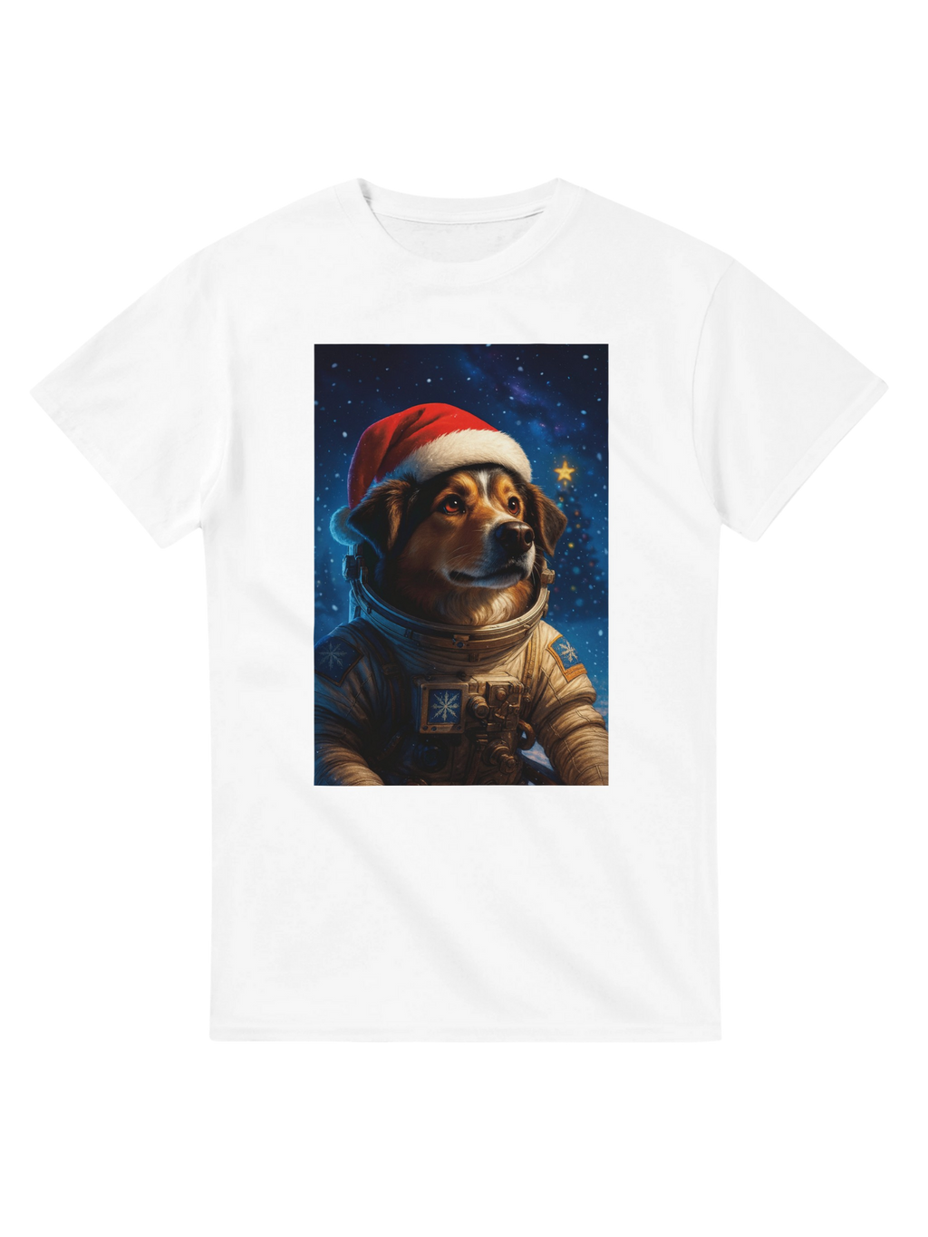 Christmas Space Dog T-Shirt