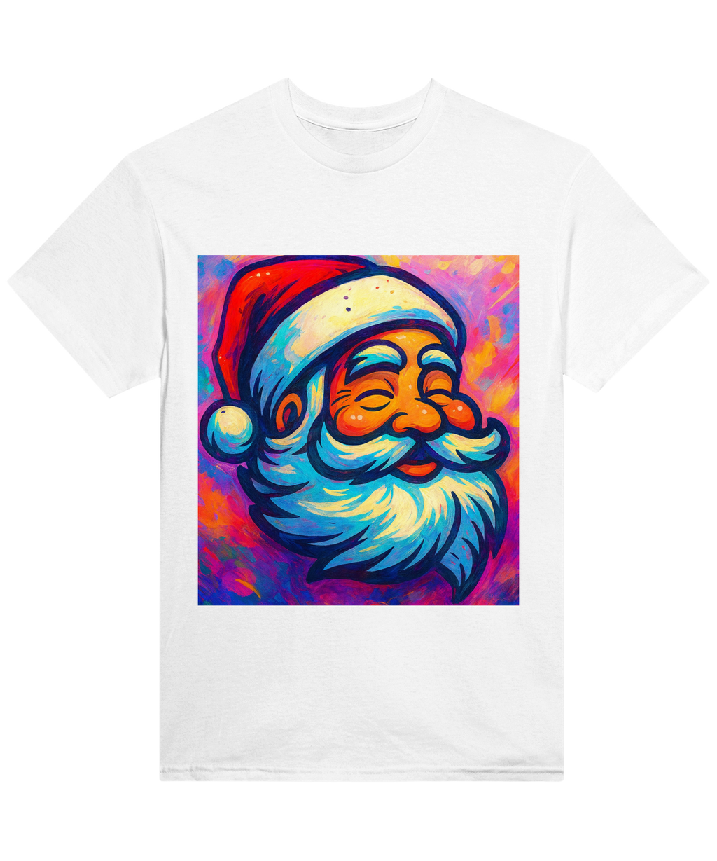 Gradient Colorful Santa T-Shirt