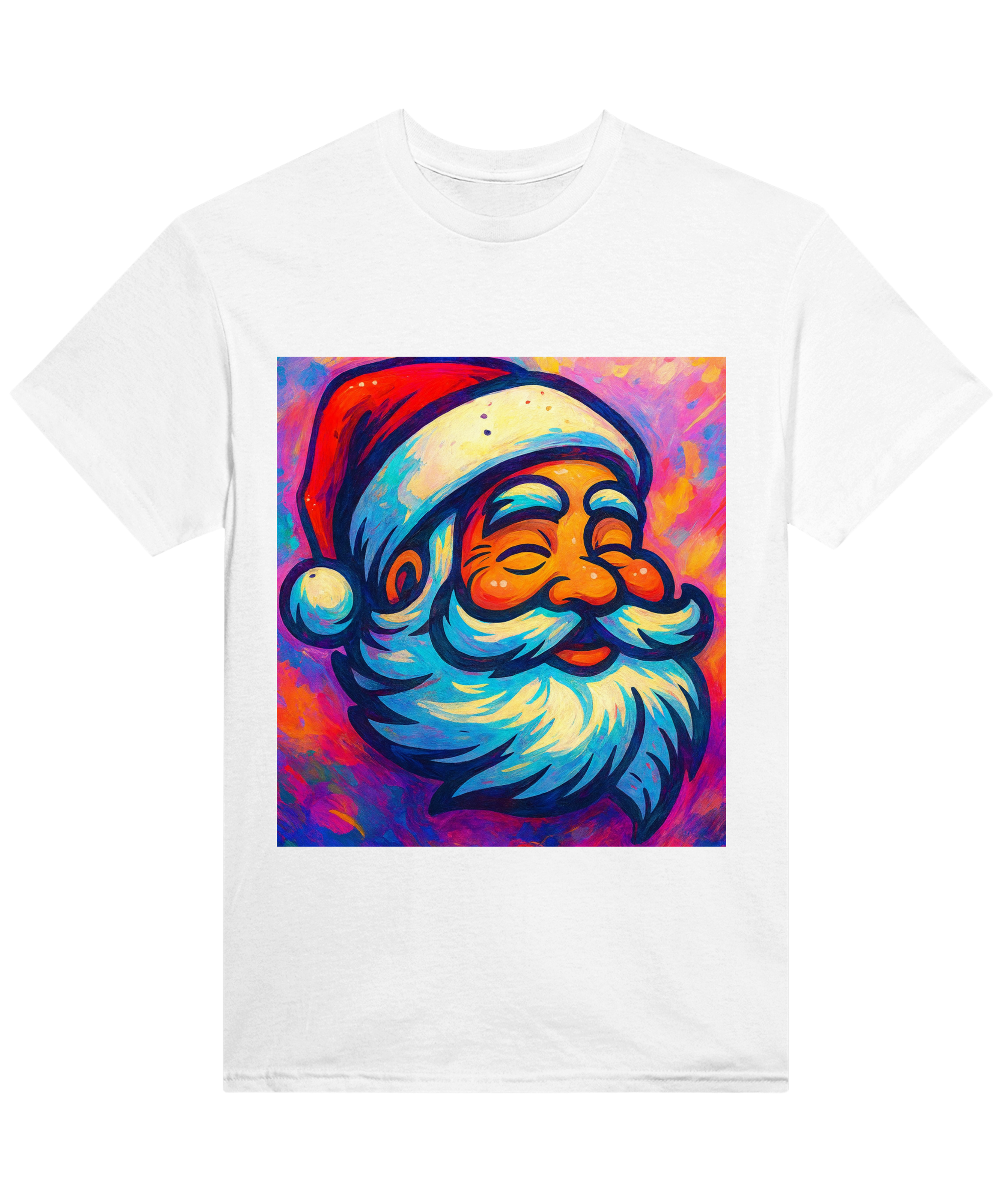 Gradient Colorful Santa T-Shirt