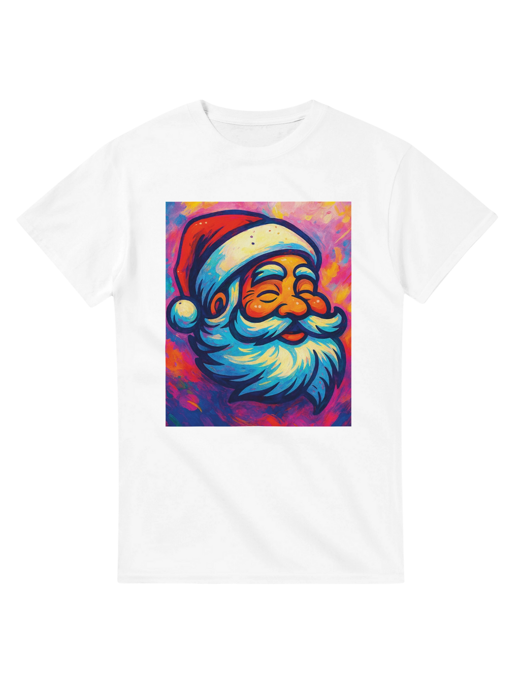 Gradient Colorful Santa T-Shirt